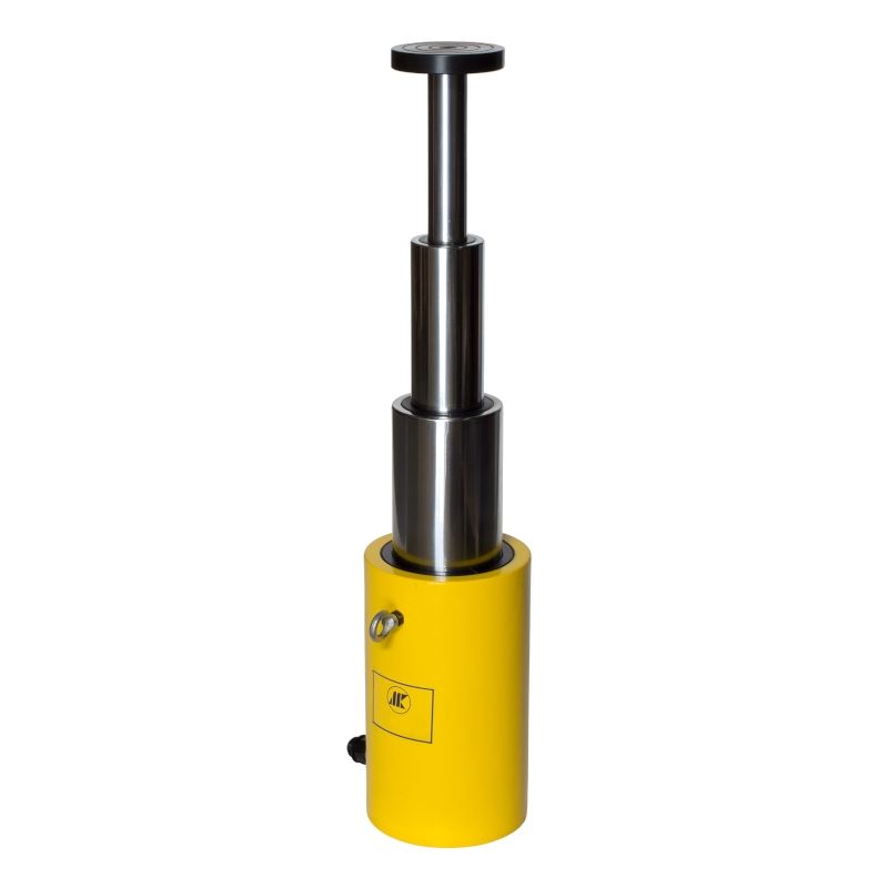 Домкрат телескопический с гравитационным возвратом штока Инстан ДТ15-510М (16/45/102т, ход 510мм)