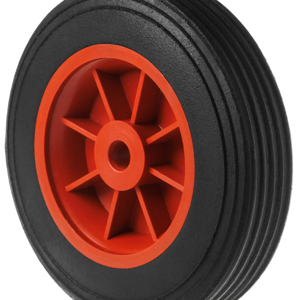 Колесо для тачки / тележки литое бескамерное , диаметр 150 мм, ось 12 мм, втулка скольжения, SR 1104