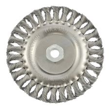 Щетка для УШМ 150 мм, М14, плоская, крученая проволока 0.35 мм Matrix - изображение 2