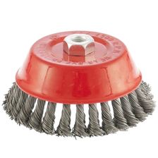 Щетка для УШМ, 150 мм, М14, чашка, крученая проволока 0.8 мм Matrix - изображение 2