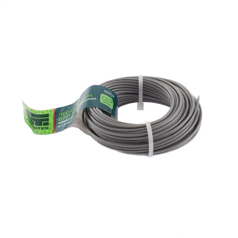 Леска для триммера круглая, армированная алюминием, 1.6 ммх15 м, Россия Сибртех - изображение 3