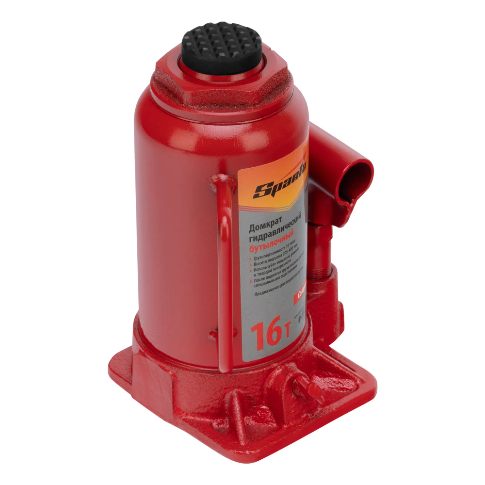 Домкрат гидравлический бутылочный 16 т, h подъема 205-400 мм Sparta Compact - изображение 3