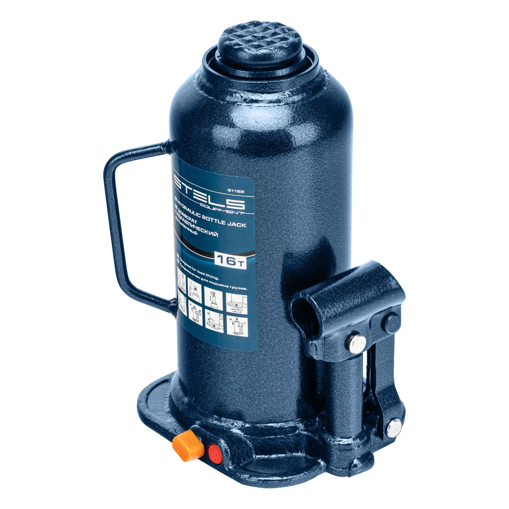 Домкрат гидравлический бутылочный, 16 т, h подъема 227-457 мм Stels - изображение 2