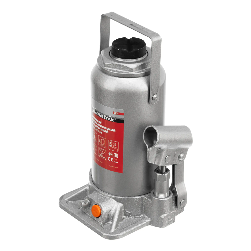 Домкрат гидравлический бутылочный, 16 т, h подъема 230-460 мм Matrix - изображение 3