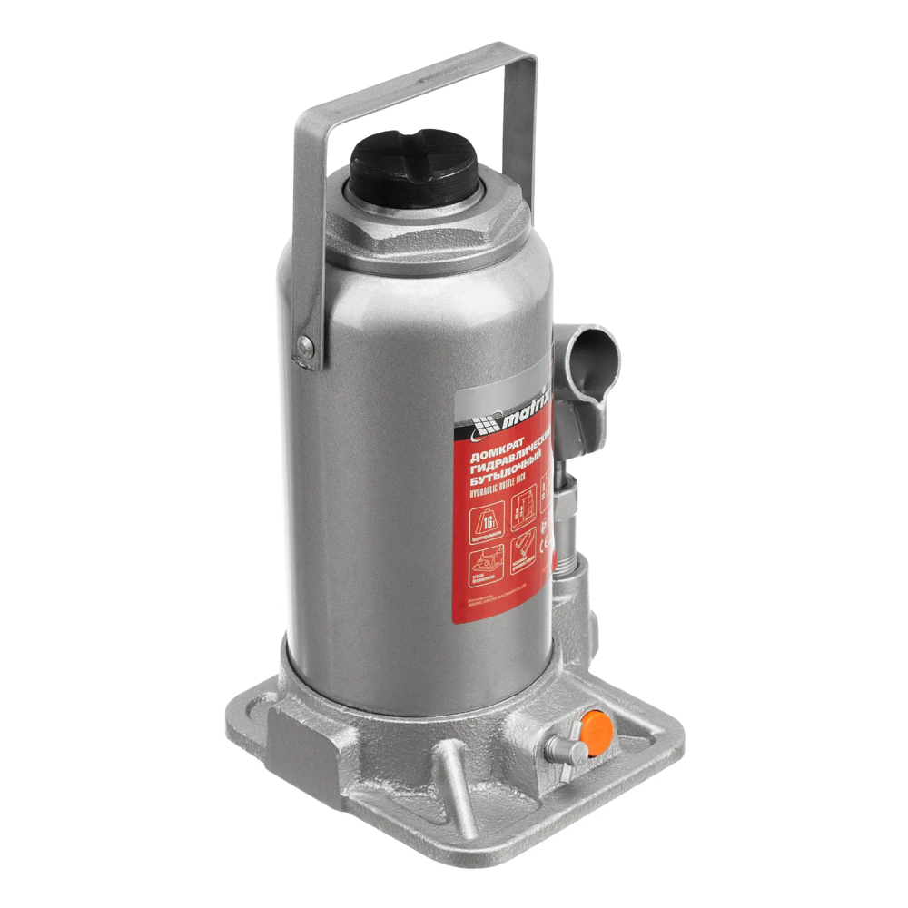 Домкрат гидравлический бутылочный, 16 т, h подъема 230-460 мм Matrix - изображение 4