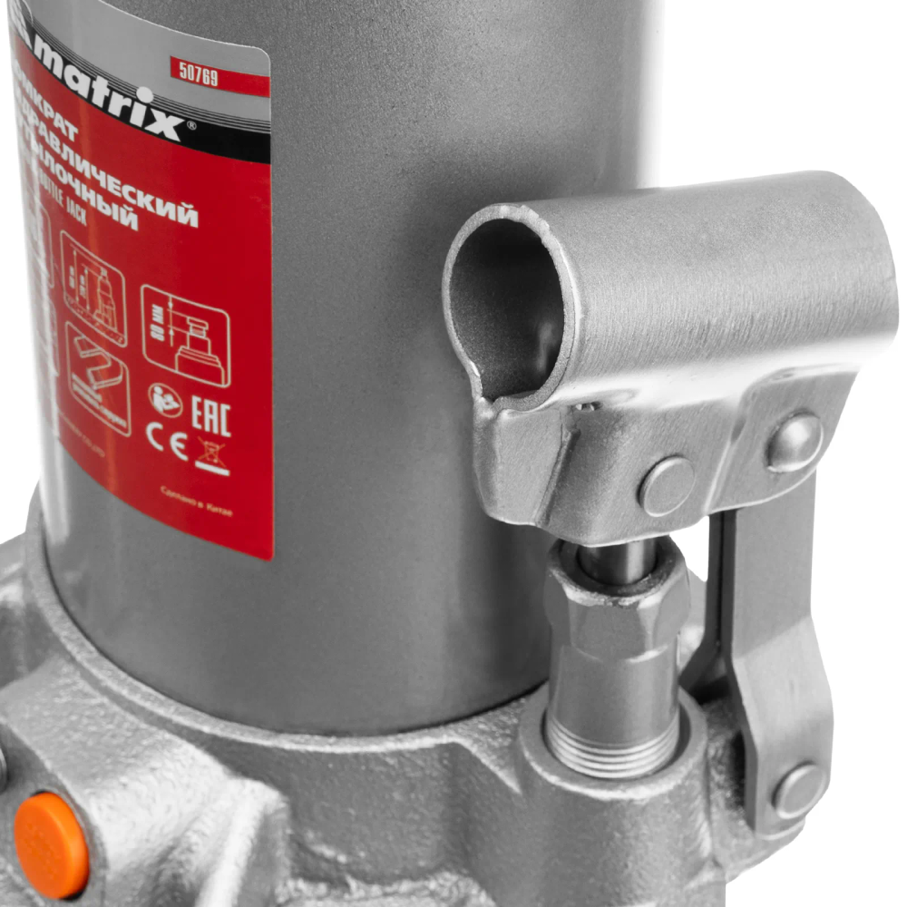 Домкрат гидравлический бутылочный, 16 т, h подъема 230-460 мм Matrix - изображение 8