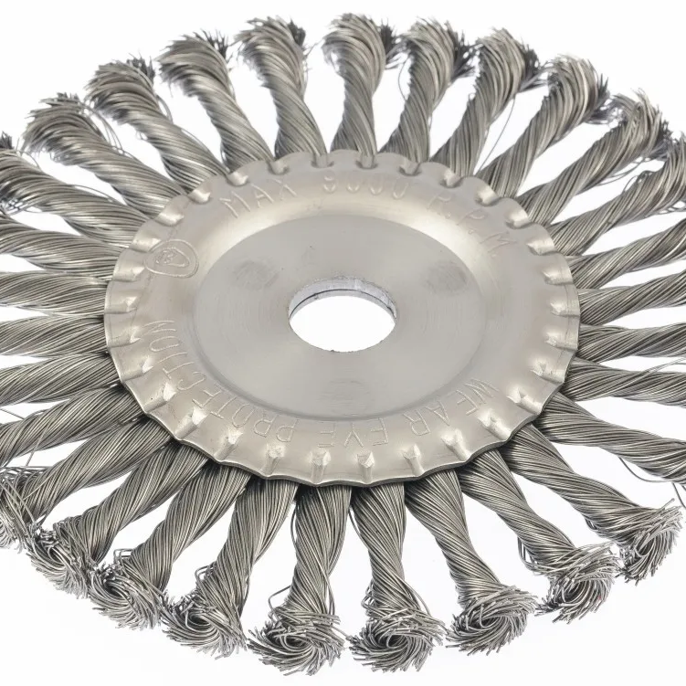 Щетка для УШМ 175 мм, посадка 22.2 мм, плоская, крученая проволока 0.5 мм Matrix - изображение 2