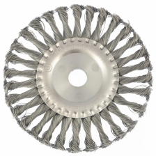 Щетка для УШМ 175 мм, посадка 22.2 мм, плоская, крученая проволока 0.5 мм Matrix - изображение 4