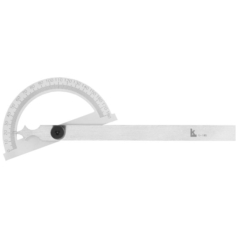 Угломер-транспортир мод. УТ-180 0-180° (80х120мм, 1°) (ГРСИ №83810-21) КЛБ - изображение 2
