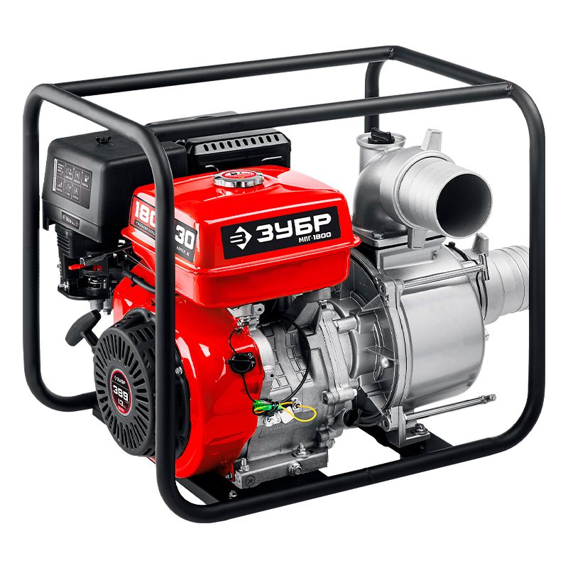 Мотопомпа бензиновая для грязной воды ЗУБР МПГ-1800