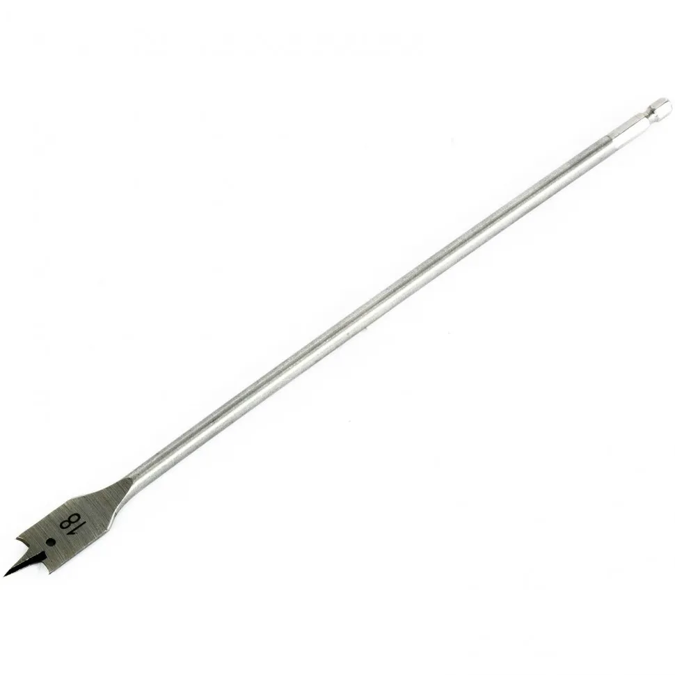 Сверло по дереву перовое удлиненное, 18х300 мм, шестигранный хвостовик Matrix