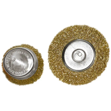 Набор щеток для дрели, 2 шт, 1 плоская, 100 мм, 1 чашка, 75 мм, со шпильками Matrix - изображение 2