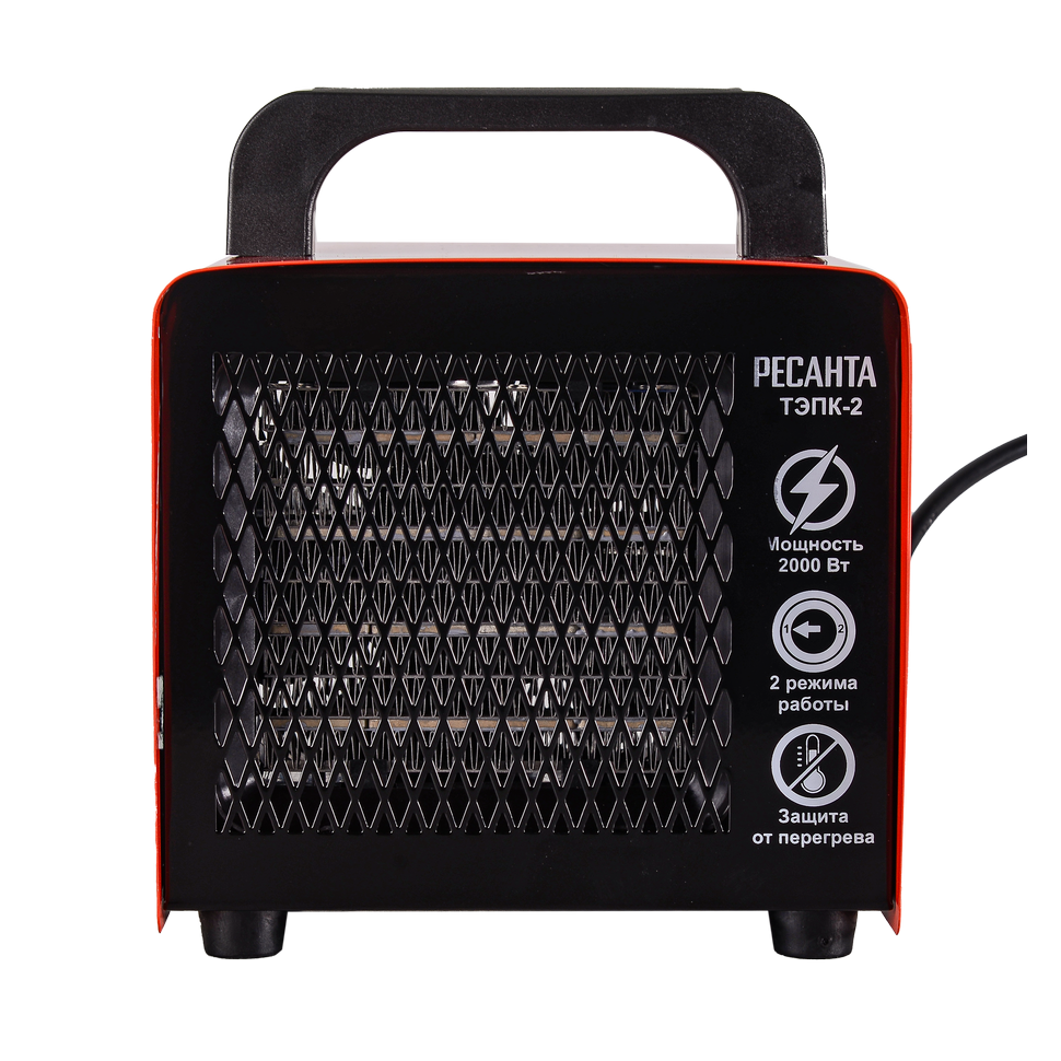 Тепловая электрическая пушка Ресанта ТЭПК-2 керамическмй нагревательный элемент, квадратный корпус - изображение 2