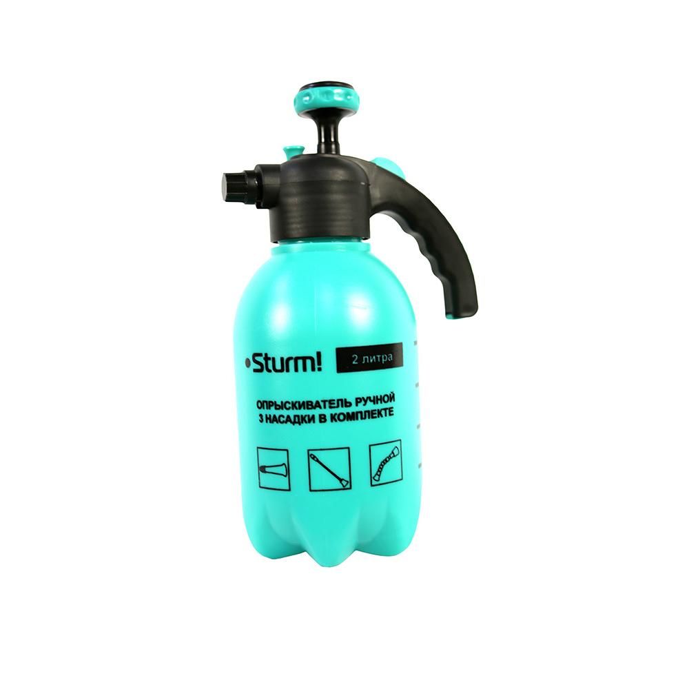 Опрыскиватель ручной 2 л, 3 насадки, с насосом, клапаном сброса давления Sturm! - изображение 4