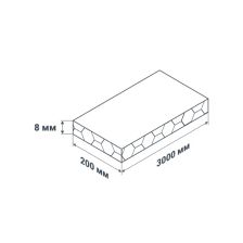 Потолочная панель 2-х секционная DEKOR PANEL голубая 3000x200x8 мм 0.6 м2 - изображение 10
