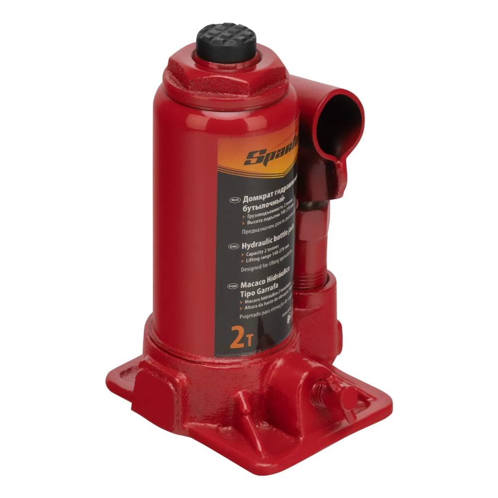 Домкрат гидравлический бутылочный, 2 т, h подъема 148-278 мм Sparta - изображение 3