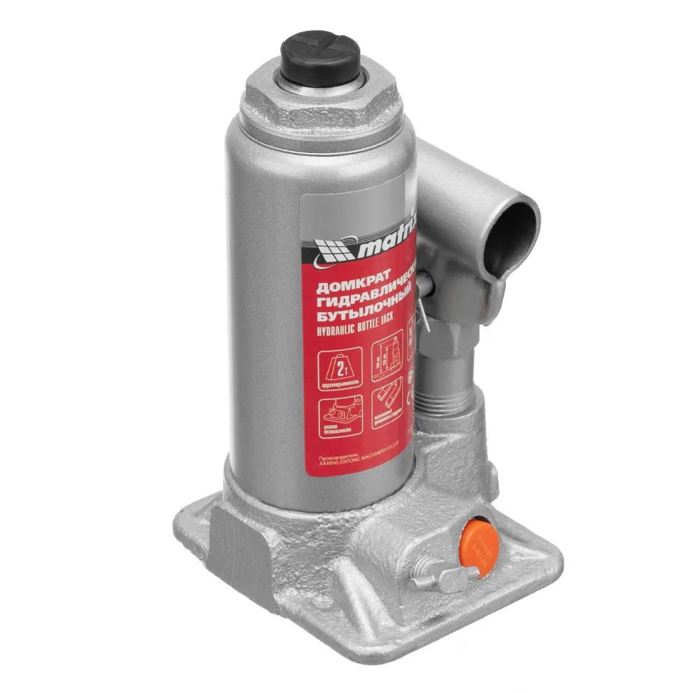 Домкрат гидравлический бутылочный, 2 т, h подъема 158-308 мм Matrix - изображение 2