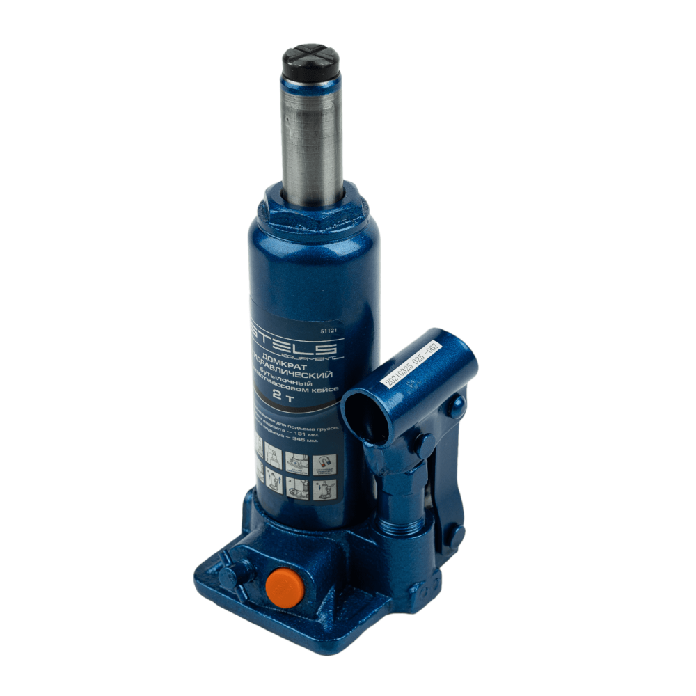 Домкрат гидравлический бутылочный, 2 т, H подъема 181-345 мм, в пластиковый кейсе, Stels - изображение 8