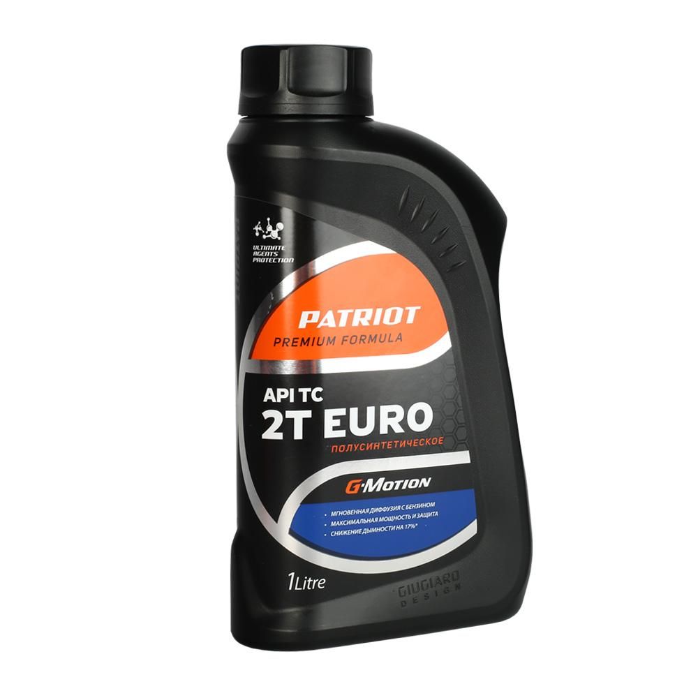 Масло 2-х тактное полусинтетическое PATRIOT G-Motion 2Т EURO 1л, моторное - изображение 1