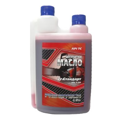 Масло для 2-х тактных двигателей минеральное PRIMETECH (1 л) с дозатором