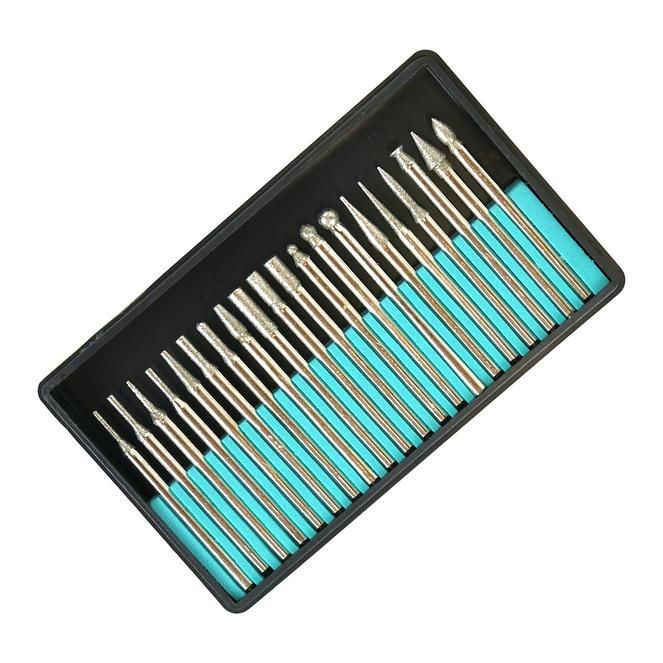 Набор шарошек, 20 шт, хвостовик 3мм, алмазное напыление, Sturm! - изображение 2