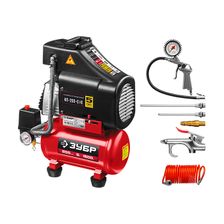 Компрессор поршневой безмасляный ЗУБР КП-200-6 Н6 (с набором аксессуаров) - изображение 2