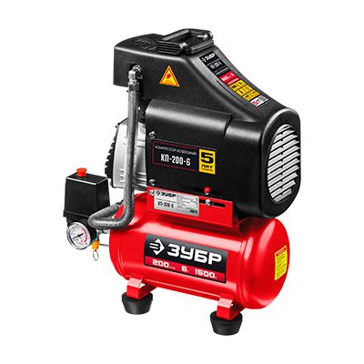 Компрессор поршневой безмасляный ЗУБР КП-200-6 Н6 (с набором аксессуаров) - изображение 4