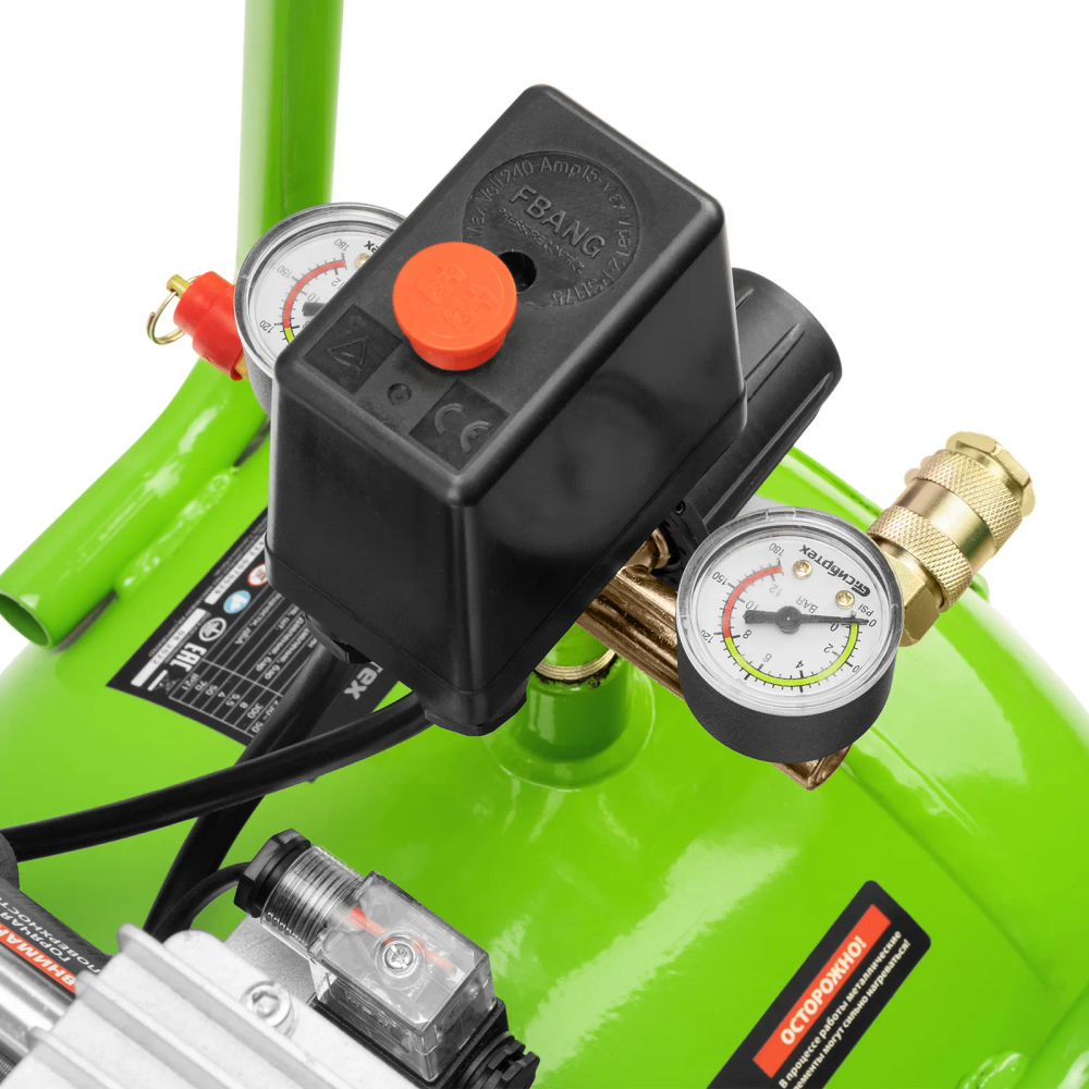 Компрессор безмаслянный малошумный МБ 2000/50, 2000 Вт, 50л, 300 л/мин Сибртех - изображение 9