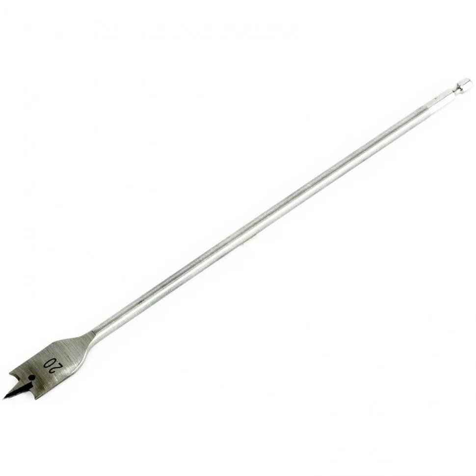 Сверло по дереву перовое удлиненное, 20х300 мм, шестигранный хвостовик Matrix