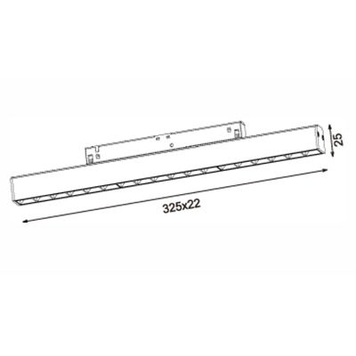 Трековый линейный светильник 21Вт, CRI90, 3000К, гр. 45°, IP20, DALI, 48В, 325мм, белый - изображение 3
