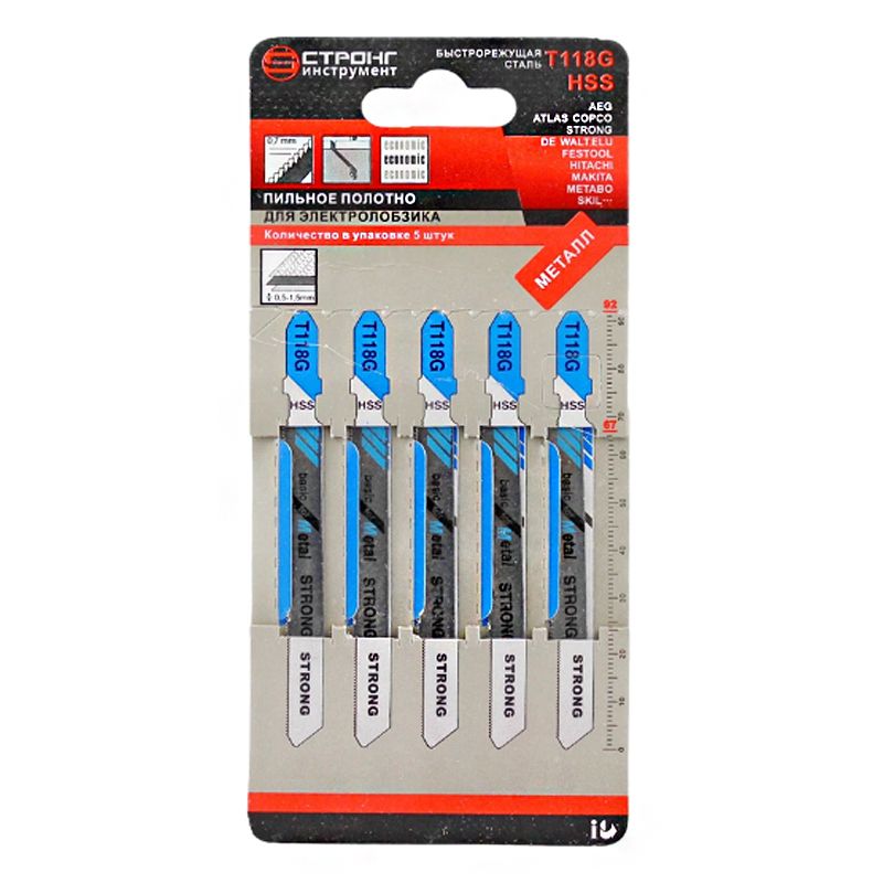 сту-211 Полотно для электролобзика STRONG T118G (по металлу)