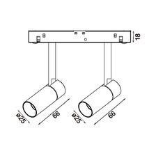 Трековый точечный светильник 2х3Вт, CRI90, 3000К, гр. 30°, IP20, DALI, 48B, белый - изображение 6