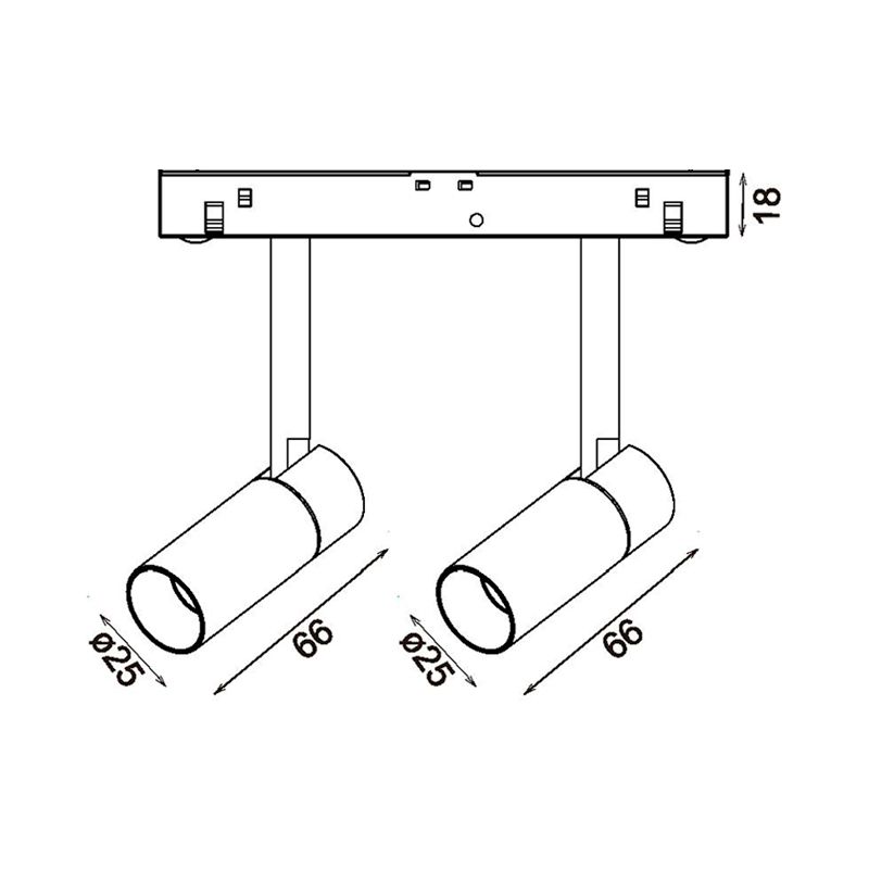 Трековый точечный светильник 2х3Вт, CRI90, 4000К, гр. 15°, IP20, DALI, 48B, белый - изображение 3