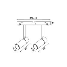 Трековый точечный светильник 2х3Вт CRI90 4000К гр. 15° IP20 NO DIM 48B черный - изображение 4