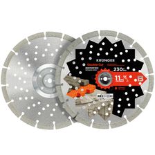 Алмазный диск по армированному бетону 230 мм Double Cut Kronger - изображение 8