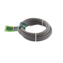 Леска для триммера квадратная витая, армированная алюминием, 2.4 ммх10 м, Россия Сибртех - изображение 6