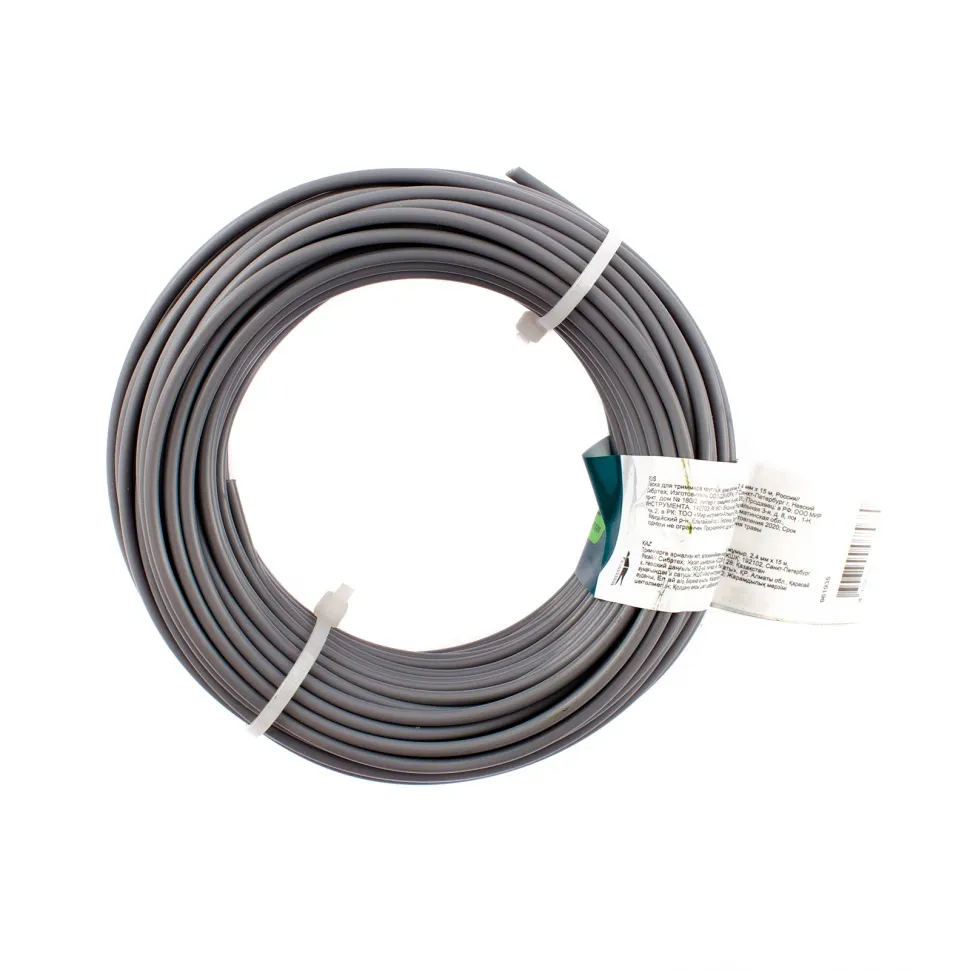 Леска для триммера круглая, армированная алюминием, 2.4 ммх15 м, Россия Сибртех - изображение 2