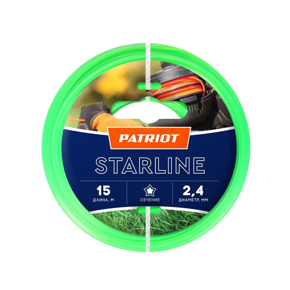 Леска для садового триммера 2,4мм PATRIOT Starline 15м (звезда)