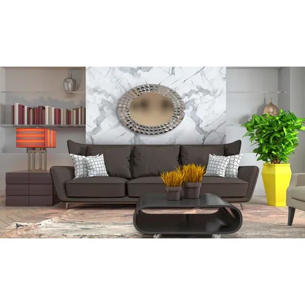 Листовая панель МДФ СТИЛЬНЫЙ ДОМ Мрамор серый 2440x1220x3 мм 2.98 м2 - изображение 2