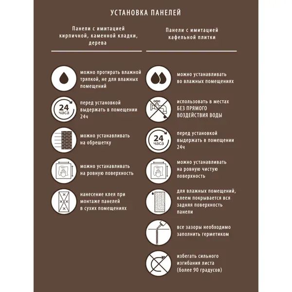 Листовая панель МДФ СТИЛЬНЫЙ ДОМ Кирпич кантри 2440x1220x4 мм 2.98 м2 - изображение 6