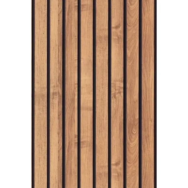 Панель МДФ СТИЛЬНЫЙ ДОМ Планка коричневая 2440x1220x6 мм 2.97 м2 - изображение 3