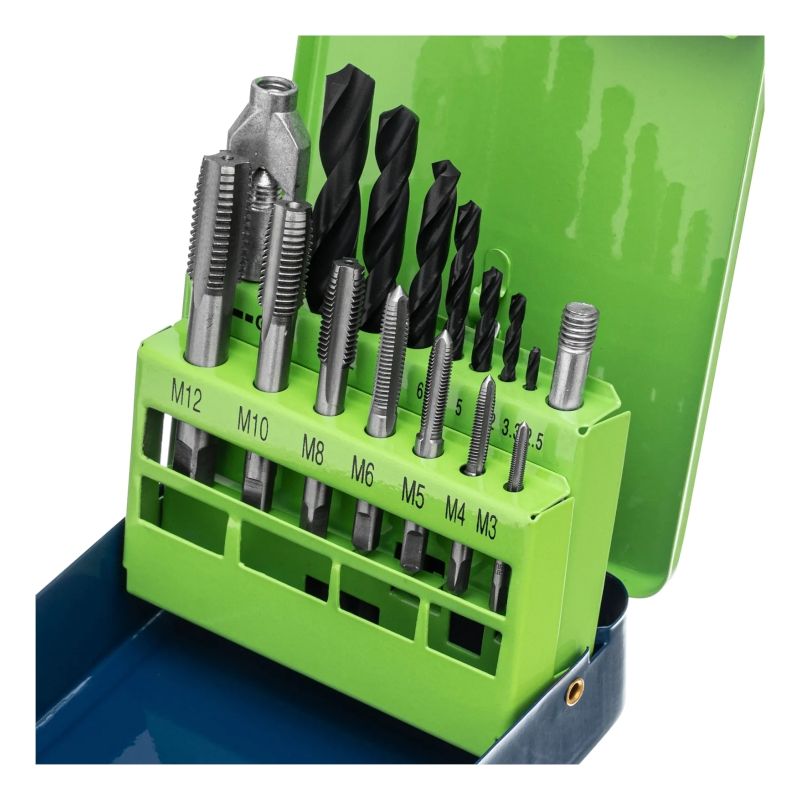 Набор сверл Сибртех 2.5-10.2, метчиков М3-М12, 15 предметов - изображение 2