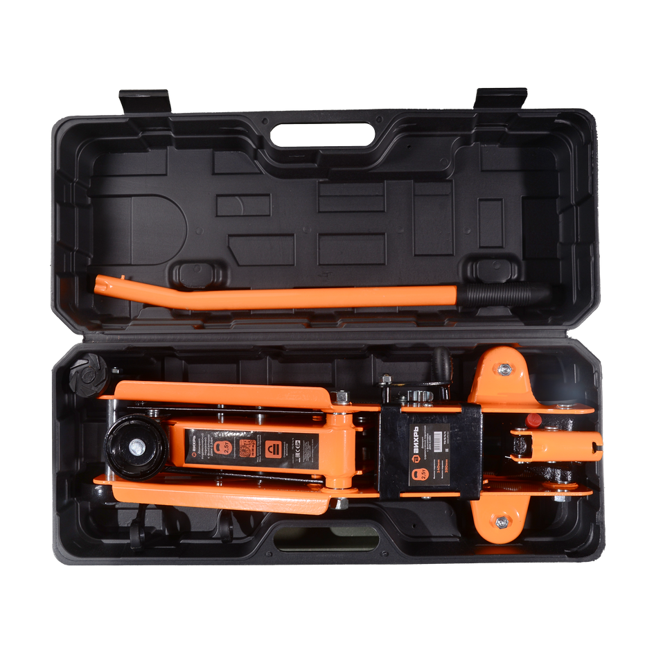 Домкрат гидравлический подкатной Вихрь ДМК-2,5ФК 2,5 т, 140-390 мм, с фиксатором, в кейсе - изображение 5