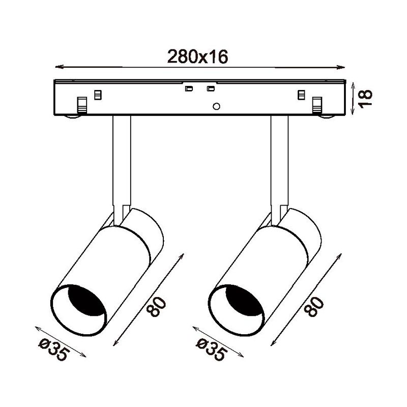 Трековый точечный светильник 2х5Вт, CRI90, 4000К, гр. 24°, IP20, DALI, 48B, белый - изображение 4