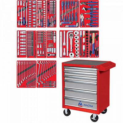 Набор инструментов МАСТАК ЛИДЕР в красной тележке, 270 предметов (52-06270R) - изображение 10