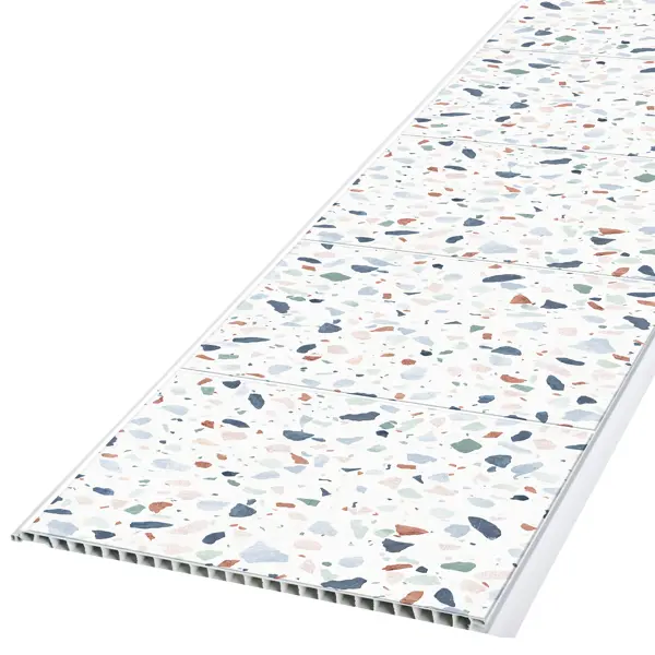 Стеновая панель ПВХ КРОНАПЛАСТ Терраццо Уно 2700x250x8 мм 0.675 м2 - изображение 3