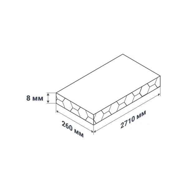Стеновая панель ПВХ КРОНАПЛАСТ Сахара фон 2700x250x8 мм 0.675 м2 - изображение 6