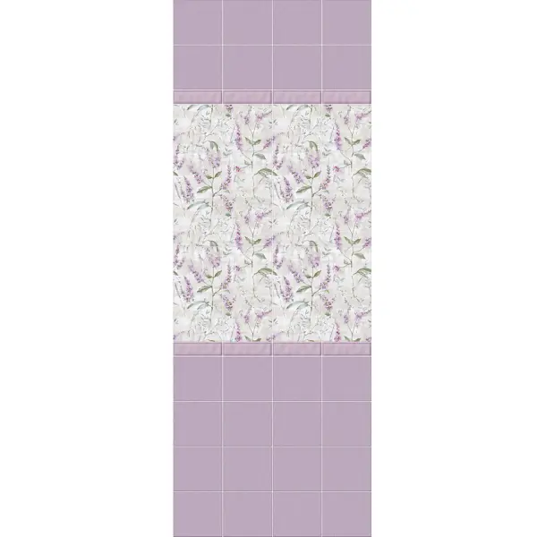 Комплект стеновых панелей ПВХ ИНТЕРПРОФИЛЬ Сальвия 2700x250x8 мм 1.35 м2 2шт - изображение 2