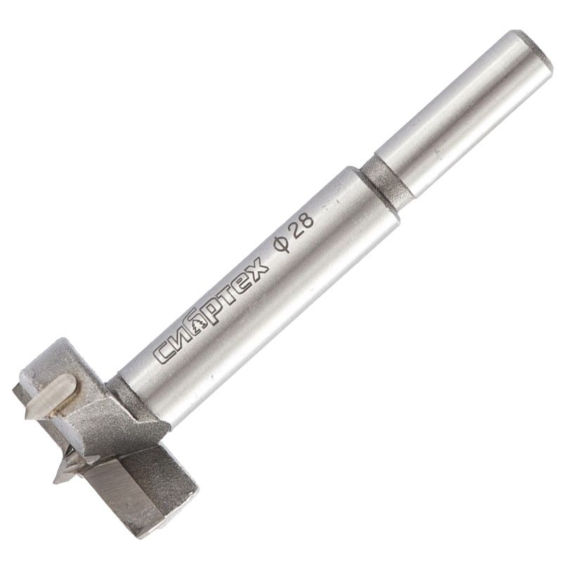 Сверло Форстнера по дереву, 28 мм, цилиндрический хвостовик Сибртех