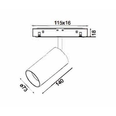 Трековый точечный светильник 28Вт, CRI90, 3000К, гр. 24°, IP20, DALI, 48B, черный - изображение 1